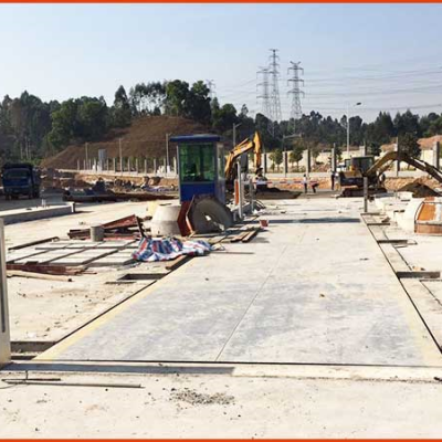 中外运长航集团汽车衡地磅项目施工案例--2018年6月19日